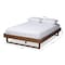 Baxton Studio Liliya Walnut Brown Finished Wood Full Size Platform Bed Frame 156-9410 - alternate 3
